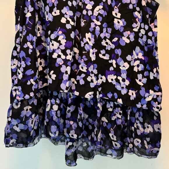 Kate Spade Black Hydrangea Top XS - Picture 4 of 5
